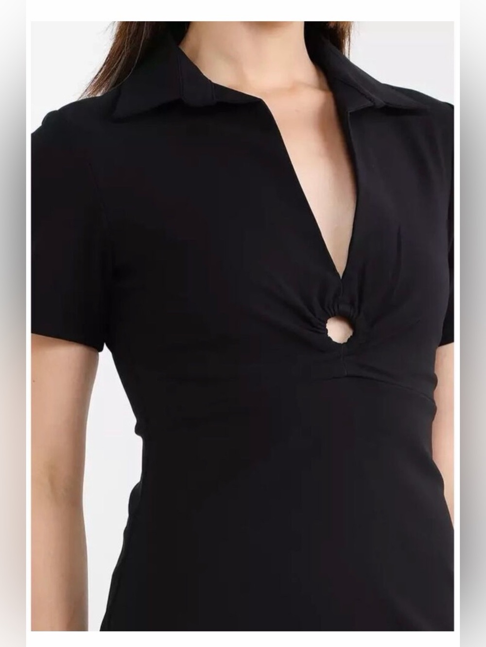 NWT Desigual Keira Black O-Ring Mini Dress XS